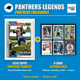 Carolina Panthers Legends Football Fan Bundle - 2026 Topps Team Set + 6 Card Legends Pack