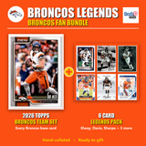 Denver Broncos Legends Football Fan Bundle - 2026 Topps Team Set + 6 Card Legends Pack