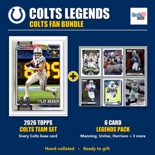 Indianapolis Colts Legends Football Fan Bundle - 2026 Topps Team Set + 6 Card Legends Pack