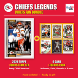 Kansas City Chiefs Legends Football Fan Bundle - 2026 Topps Team Set + 6 Card Legends Pack
