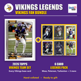 Minnesota Vikings Legends Football Fan Bundle - 2026 Topps Team Set + 6 Card Legends Pack