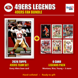 San Francisco 49ers Legends Football Fan Bundle - 2026 Topps Team Set + 6 Card Legends Pack
