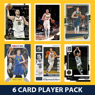 Nikola Jokic 6 Card Player Pack 2023-24 Hoops Panini Donruss Denver Nuggets