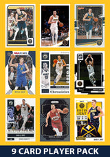 Nikola Jokic 9 Card Player Pack 2023-24 Hoops Panini Donruss Denver Nuggets