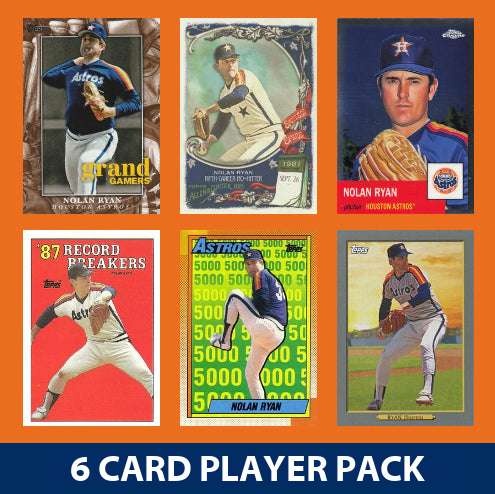 Nolan Ryan Houston Astros 6 Card Legend Pack Topps 2025 2024 2023 Bowman