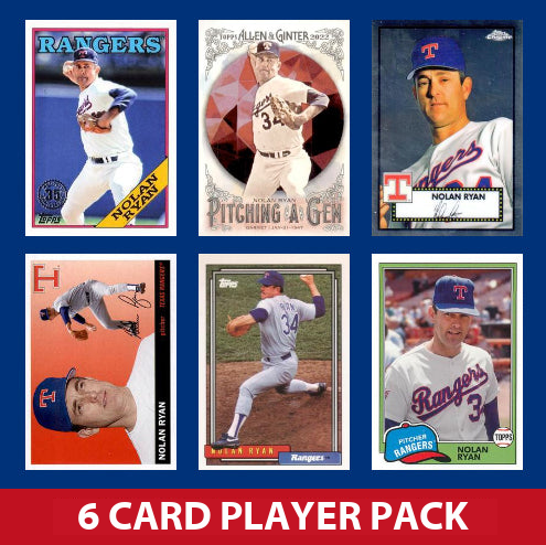 Nolan Ryan Texas Rangers 6 Card Legend Pack Topps 2025 2024 2023 Bowman