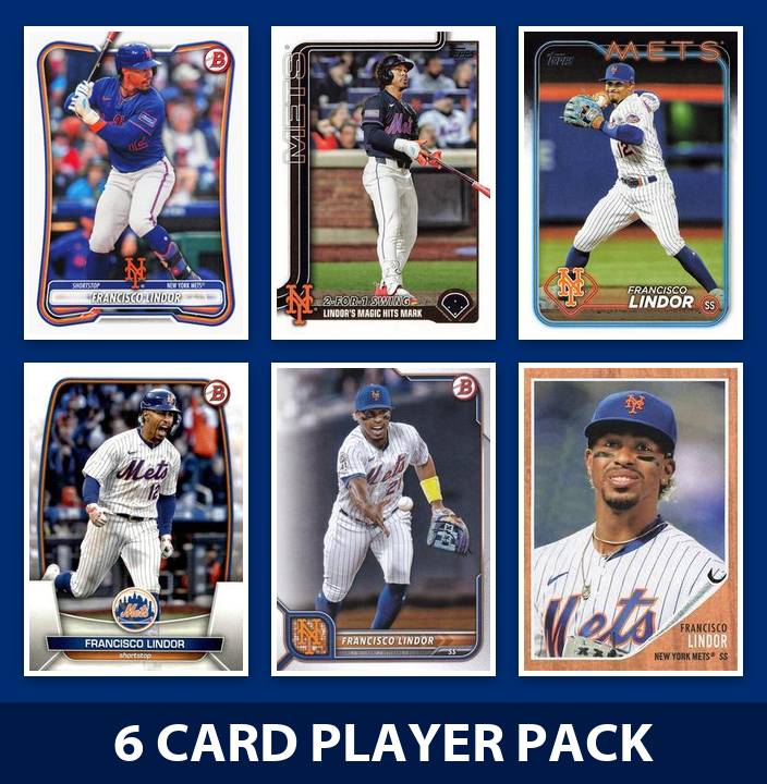 Francisco Lindor New York Mets Baseball Fan Bundle - 2026 Topps Series 1 & 2 Team Set + 6 Card Player Pack