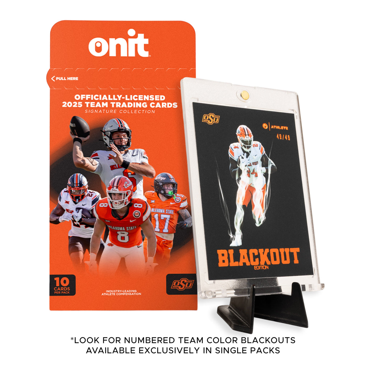 Oklahoma State University Football 2025 Trading Cards - Single Pack hand-collated team set