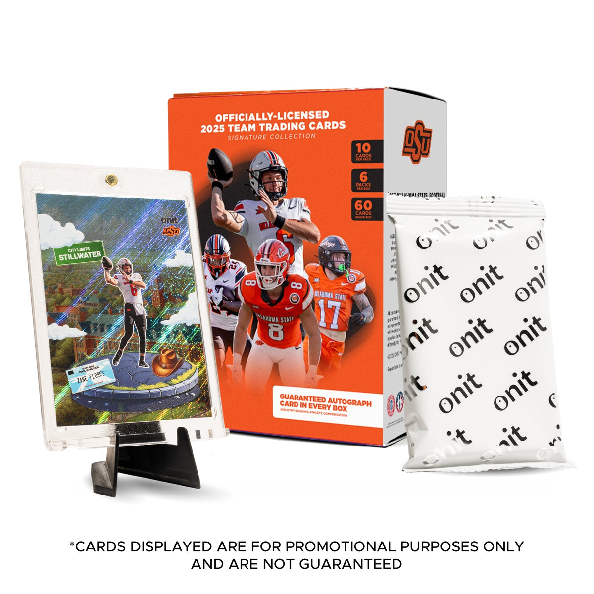 Oklahoma State University Football 2025 Trading Cards - Platinum Box hand-collated team set