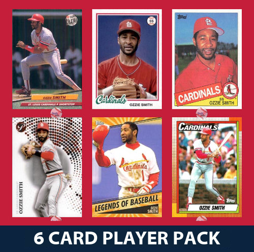 Ozzie Smith St Louis Cardinals 6 Card Legend Pack 2025 2024 2023 Topps Bowman