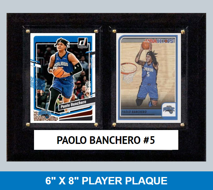 Paolo Banchero Orlando Magic 2023 2024 Donruss Hoops Card Plaque 6x8 hand-collated team set