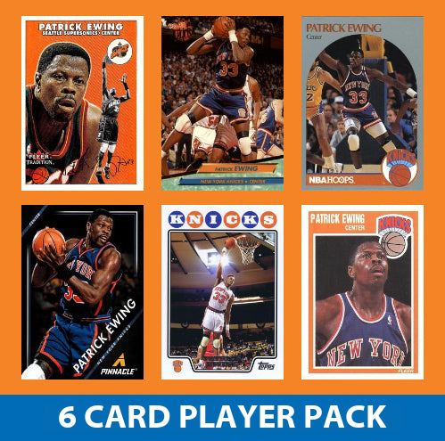 Patrick Ewing 6 Card Player Pack 2023-24 Hoops Panini New York Knicks