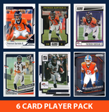 Pat Surtain II 6 Card Football Player Pack 2025 2024 2023 Donruss Score Prizm Denver Broncos
