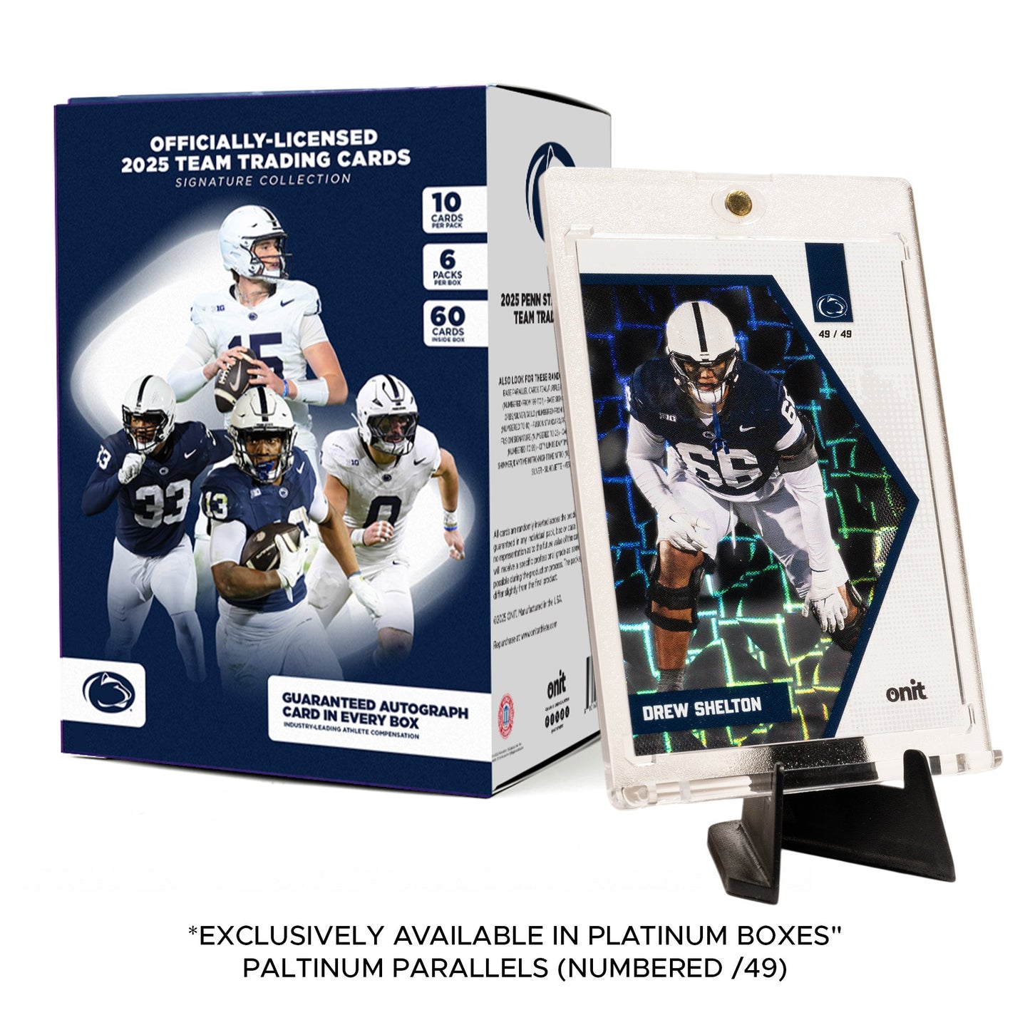 Penn State University Football 2025 Trading Cards - Platinum Box hand-collated team set