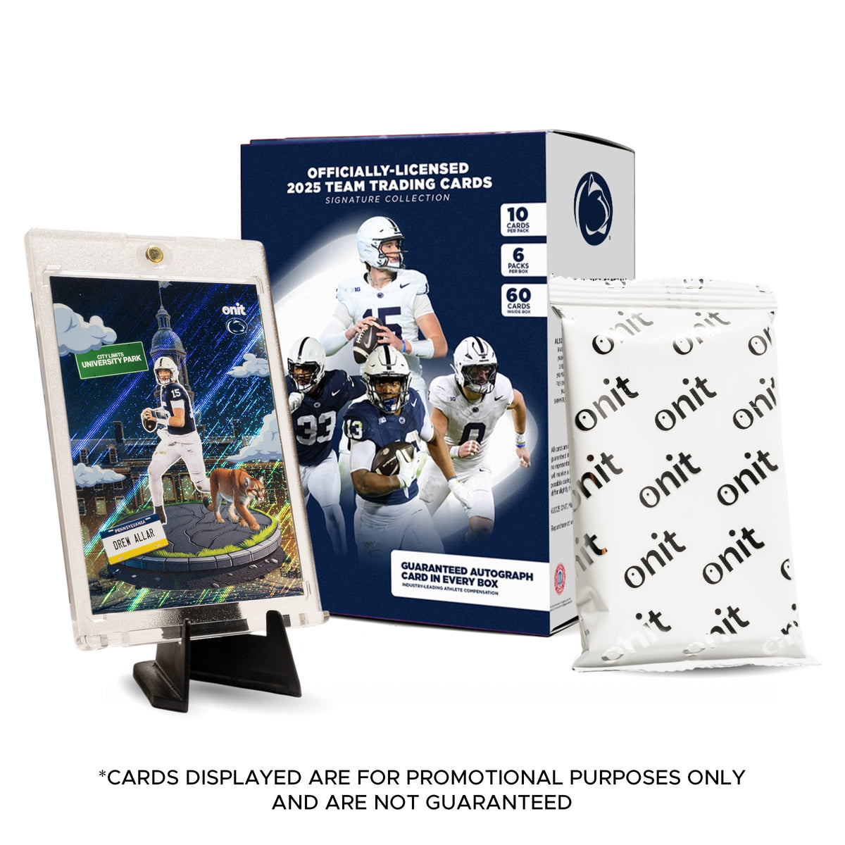Penn State University Football 2025 Trading Cards - Platinum Box hand-collated team set