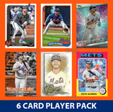 Pete Alonso New York Mets 6 Card Player Pack 2025 2024 Topps Bowman