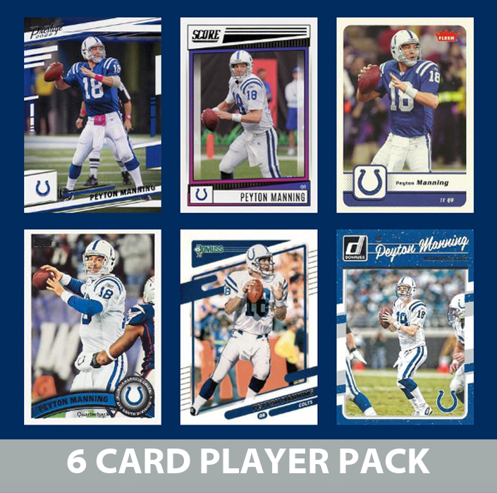 Peyton Manning 6 Card Legend Pack  2024 2025 Donruss Topps Panini Score Indianapolis Colts