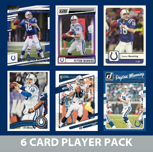 Peyton Manning 6 Card Legend Pack  2024 2025 Donruss Topps Panini Score Indianapolis Colts