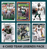 Philadelphia Eagles 6 Card Legends Pack Donruss Topps Panini Kelce Cunningham