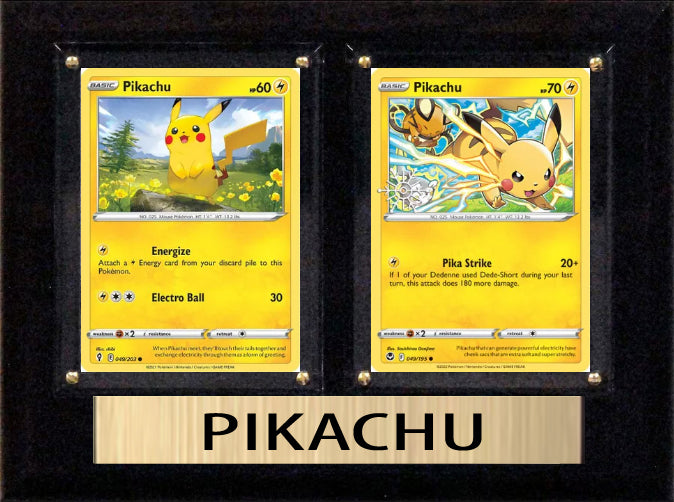 Pikachu Pokemon 2 Card Gift plaque