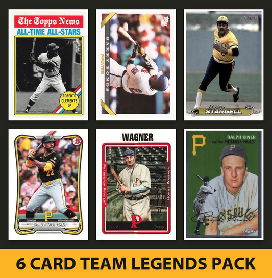 Pittsburgh Pirates 6 Card Legends Pack Topps Bowman Clemente Stargell Bonds