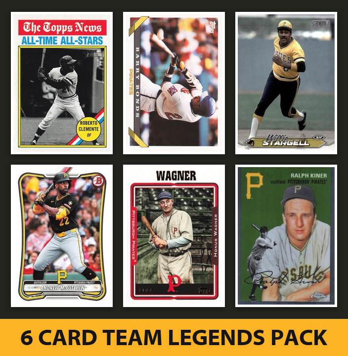 Pittsburgh Pirates Legends Baseball Fan Bundle - 2026 Topps Series 1 & 2 Team Set + 6 Card Legends Pack