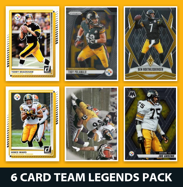 Pittsburgh Steelers 6 Card Legends Pack Donruss Topps Panini Polamalu