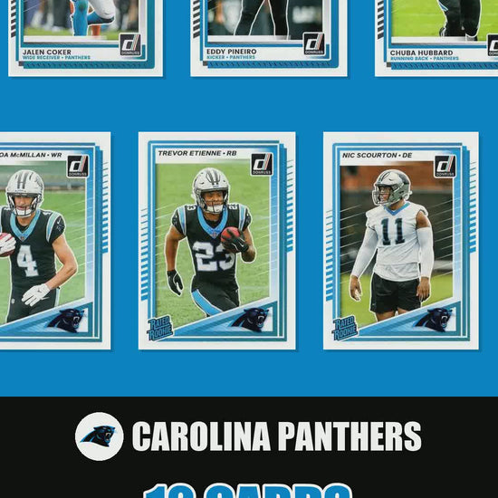 Carolina Panthers 2025 Donruss factory-sealed team set reel