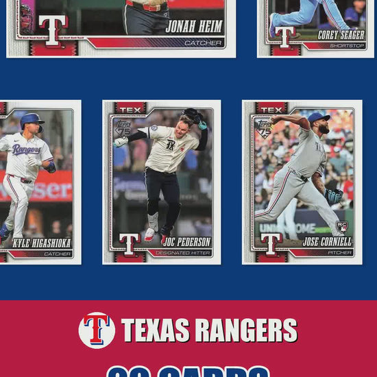 Texas Rangers 2026 Topps Series 1 & 2 team set reel