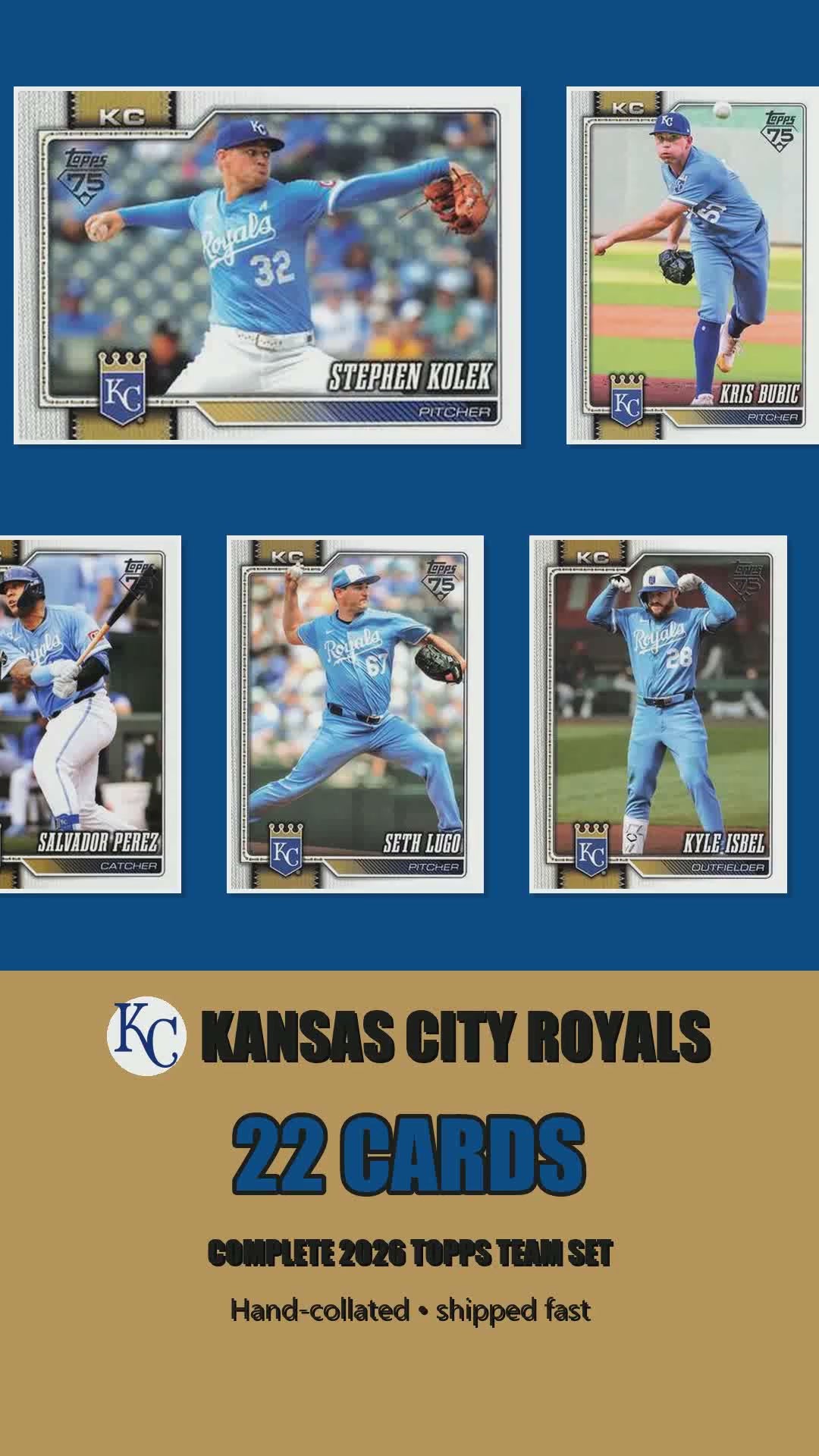Kansas City Royals 2026 Topps Series 1 & 2 team set reel
