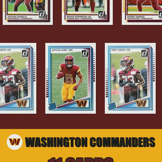 Washington Commanders 2025 Donruss factory-sealed team set reel