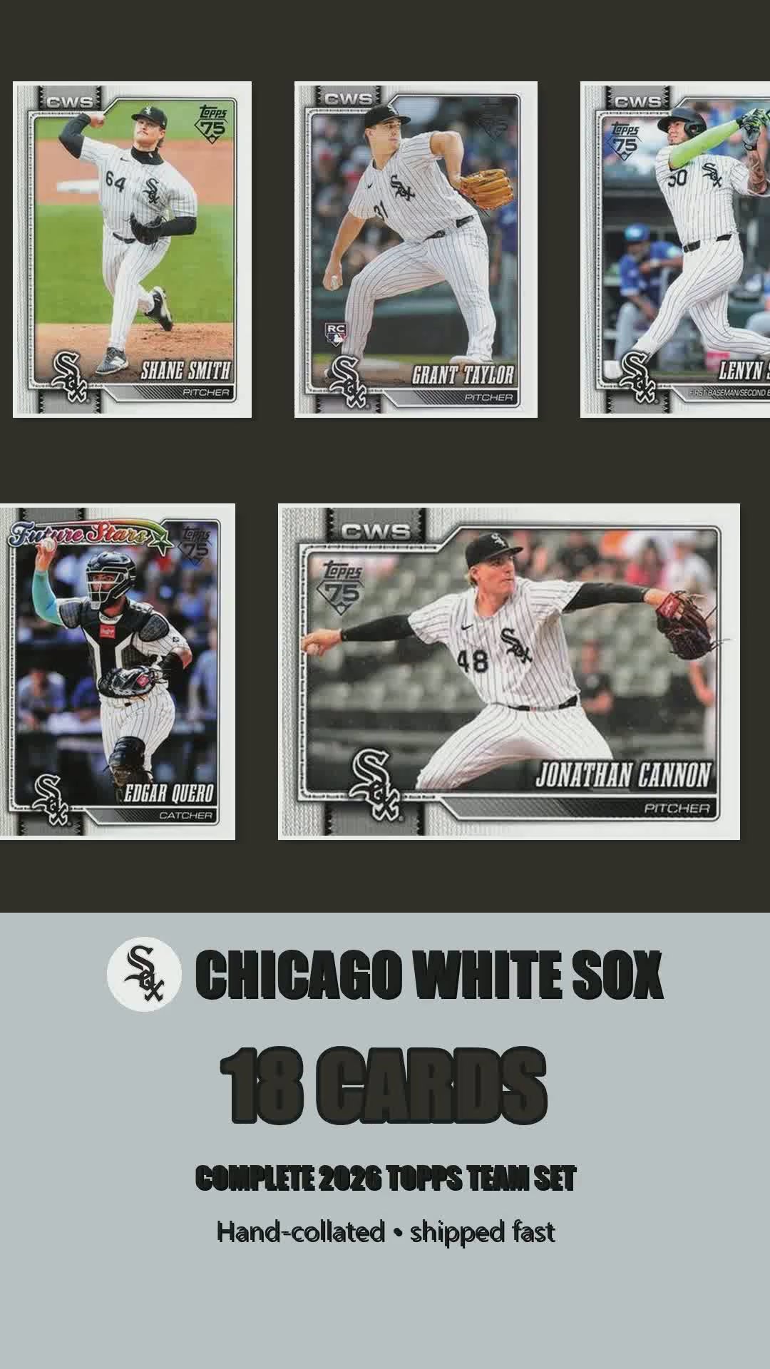 Chicago White Sox 2026 Topps Series 1 & 2 team set reel