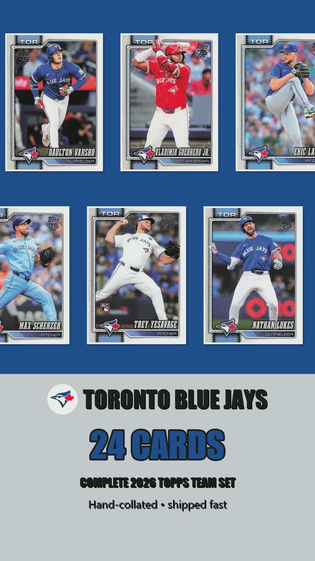 Toronto Blue Jays 2026 Topps Series 1 & 2 team set reel