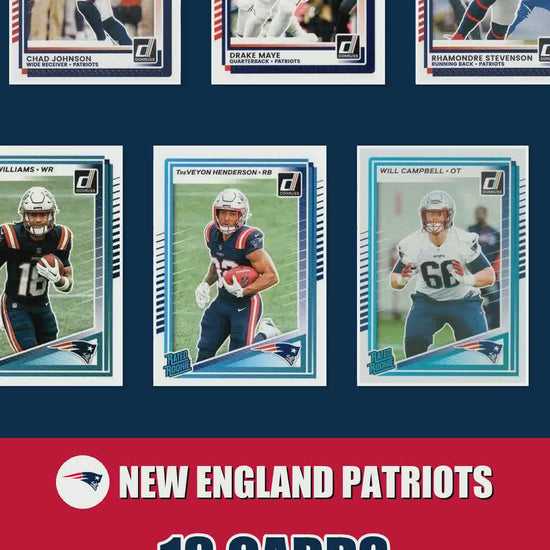 New England Patriots 2025 Donruss factory-sealed team set reel