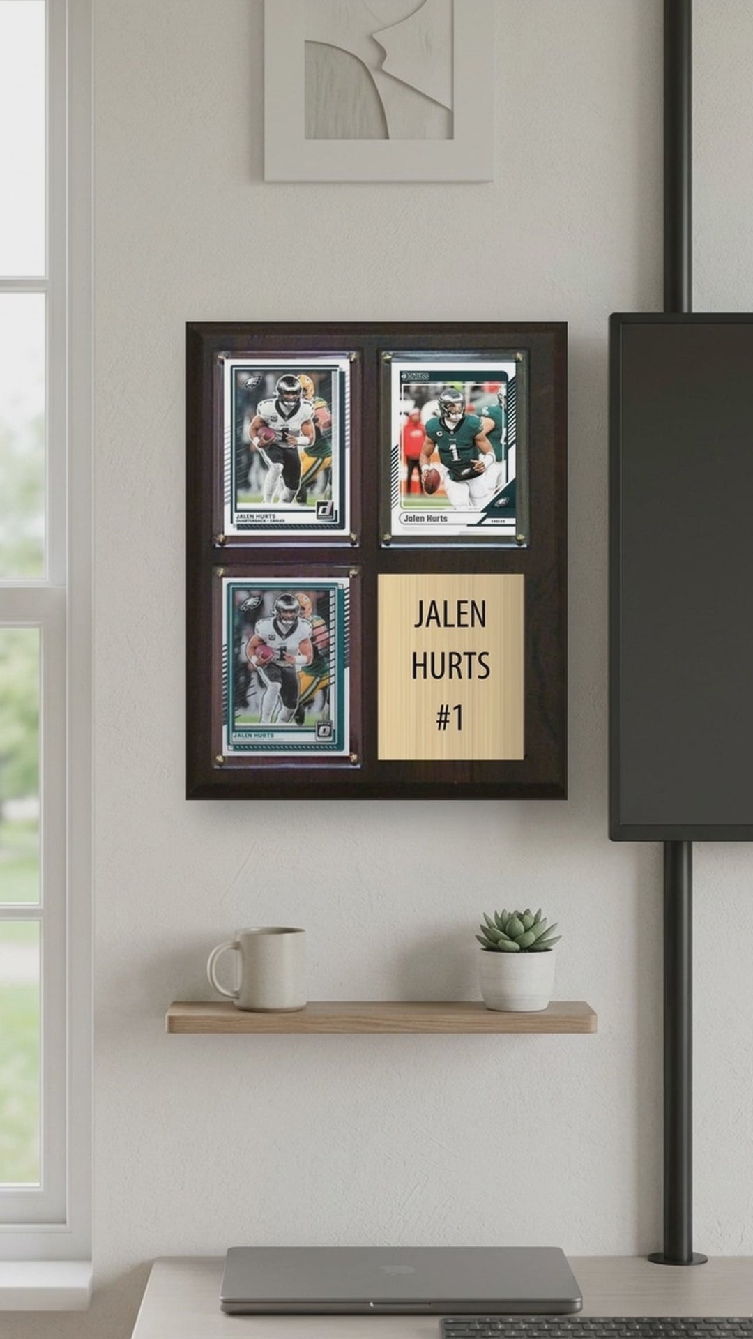 Jalen Hurts plaque video - vertical 9x16