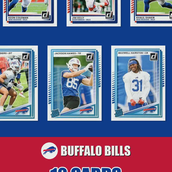 Buffalo Bills 2025 Donruss factory-sealed team set reel