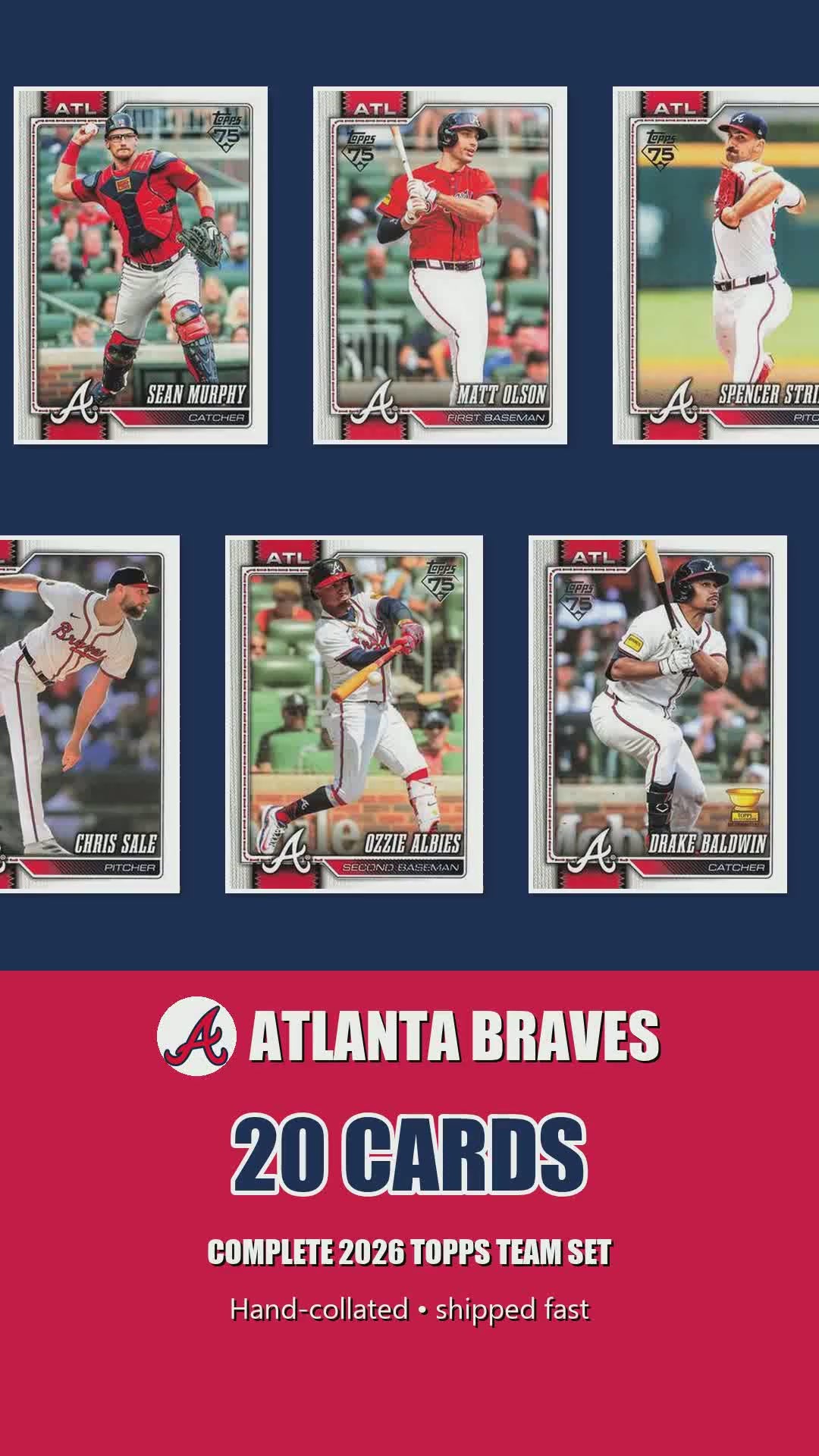 Atlanta Braves 2026 Topps Series 1 & 2 team set reel