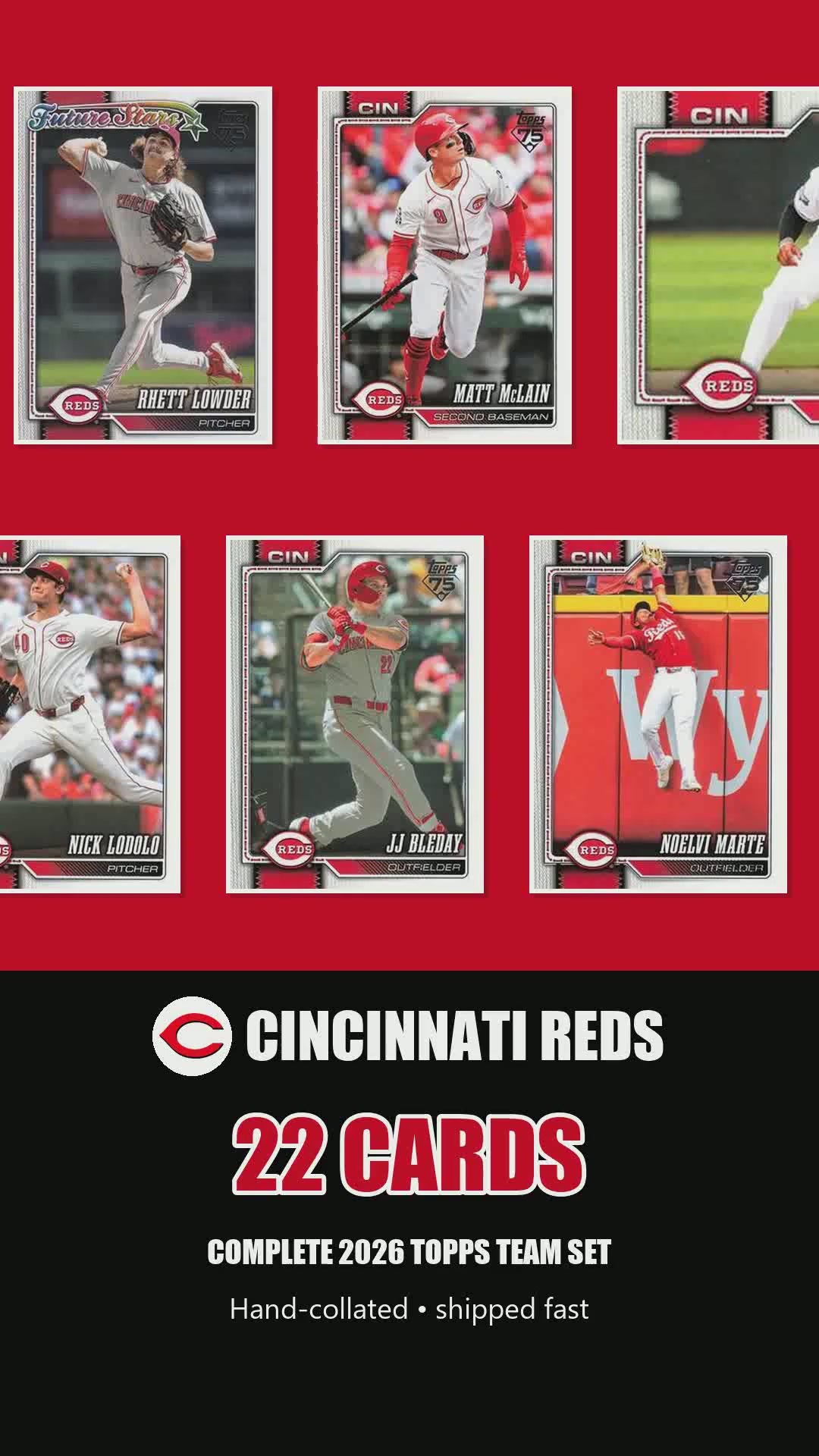 Cincinnati Reds 2026 Topps Series 1 & 2 team set reel