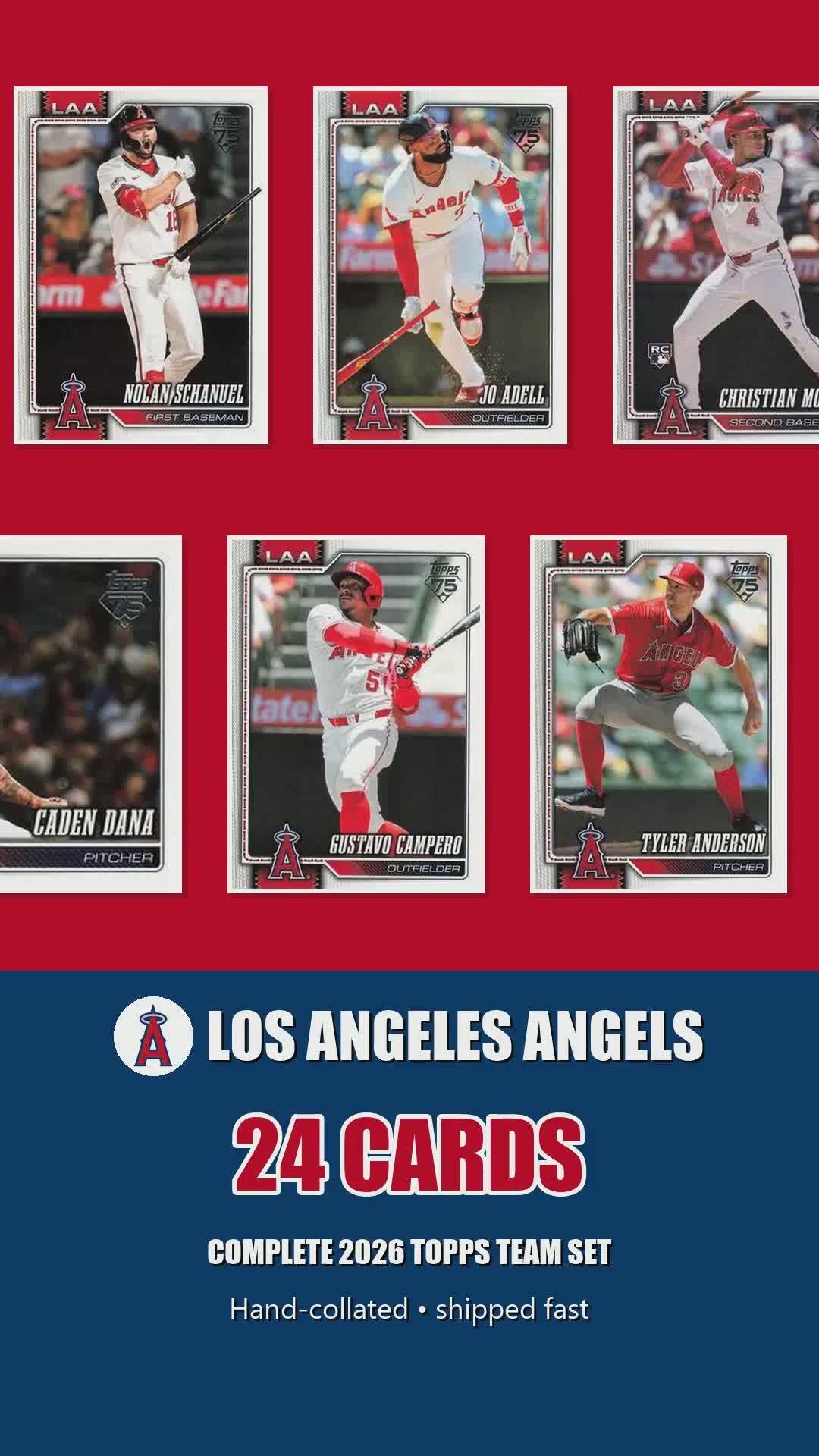 Los Angeles Angels 2026 Topps Series 1 & 2 team set reel