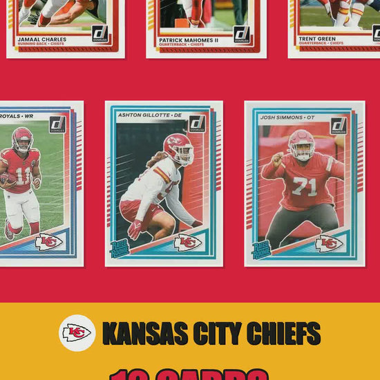 Kansas City Chiefs 2025 Donruss factory-sealed team set reel