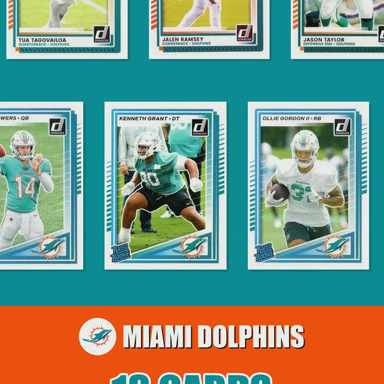 Miami Dolphins 2025 Donruss factory-sealed team set reel