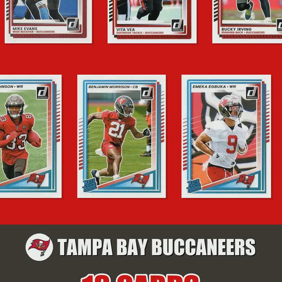 Tampa Bay Buccaneers 2025 Donruss factory-sealed team set reel