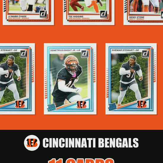 Cincinnati Bengals 2025 Donruss factory-sealed team set reel