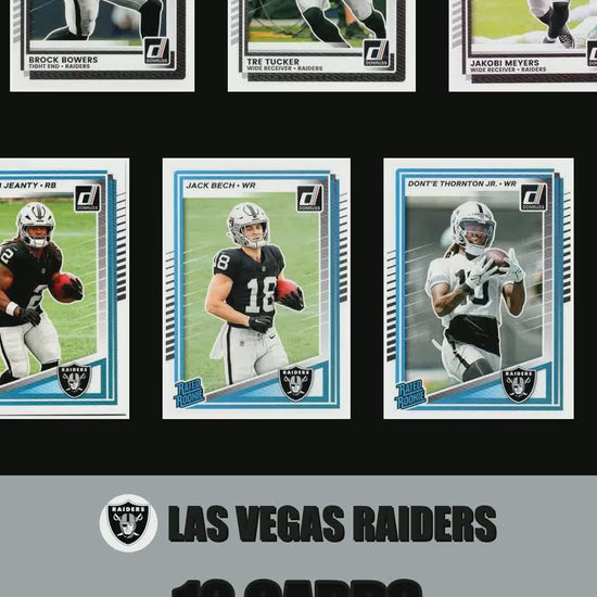 Las Vegas Raiders 2025 Donruss factory-sealed team set reel