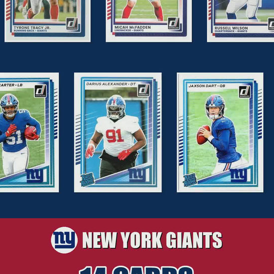 New York Giants 2025 Donruss factory-sealed team set reel