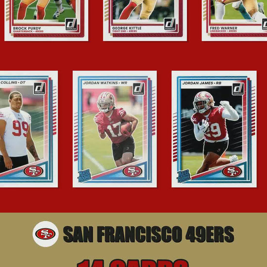 San Francisco 49ers 2025 Donruss factory-sealed team set reel