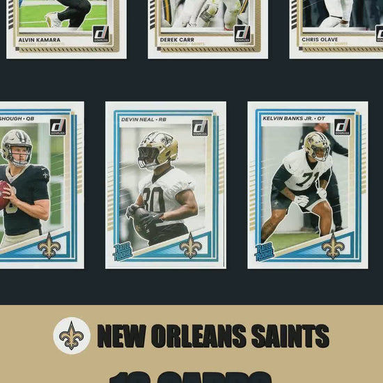 New Orleans Saints 2025 Donruss factory-sealed team set reel