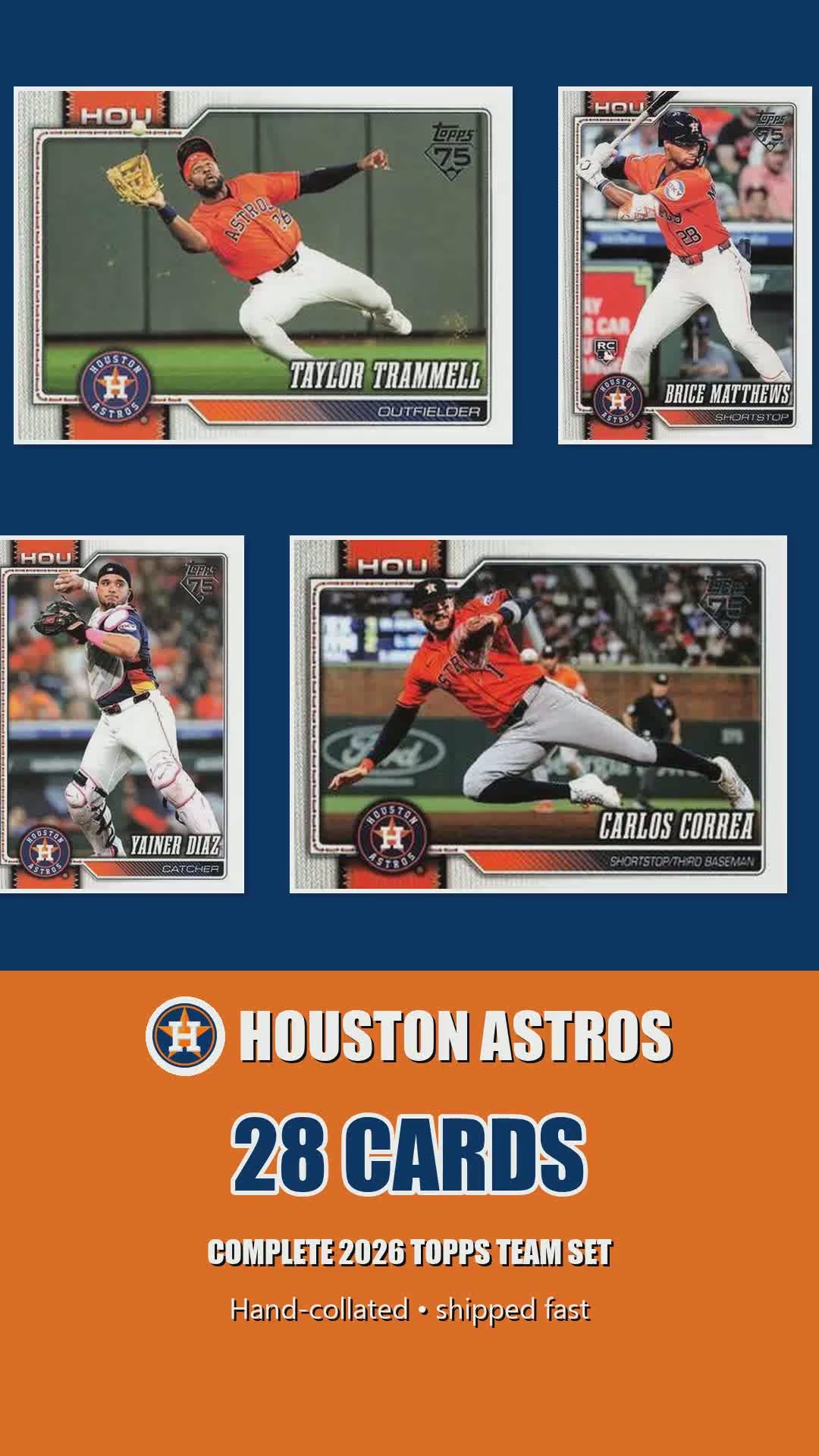 Houston Astros 2026 Topps Series 1 & 2 team set reel