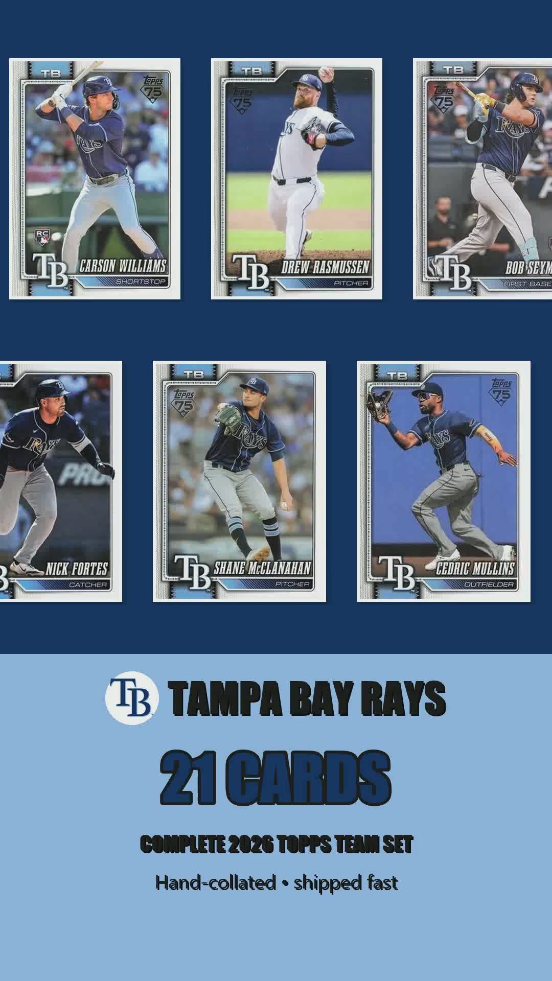 Tampa Bay Rays 2026 Topps Series 1 & 2 team set reel
