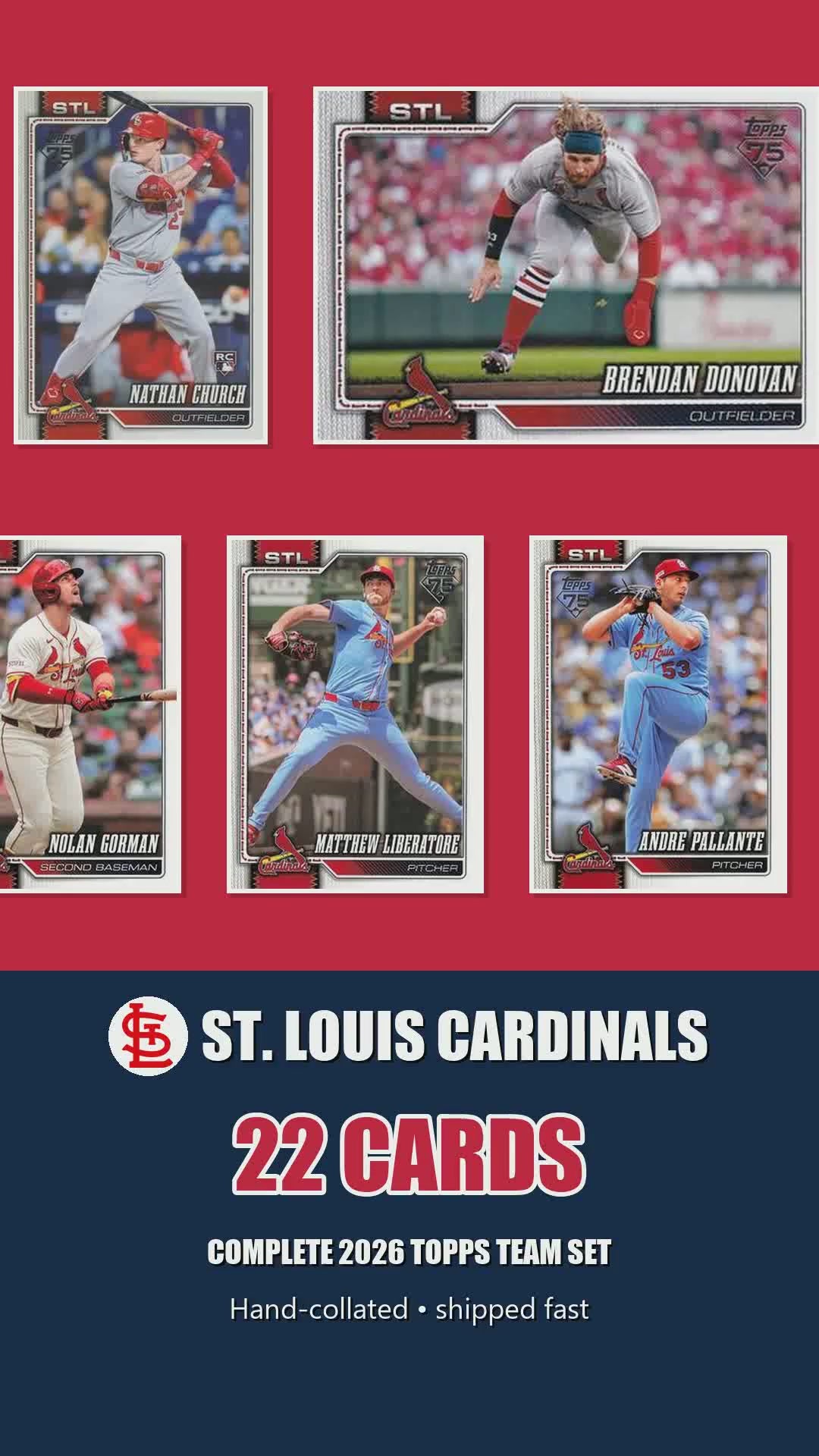 St. Louis Cardinals 2026 Topps Series 1 & 2 team set reel
